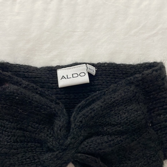 Aldo Women’s Black Knit Head Wrap with Front Bow - Size 0/S - Picture 2 of 3